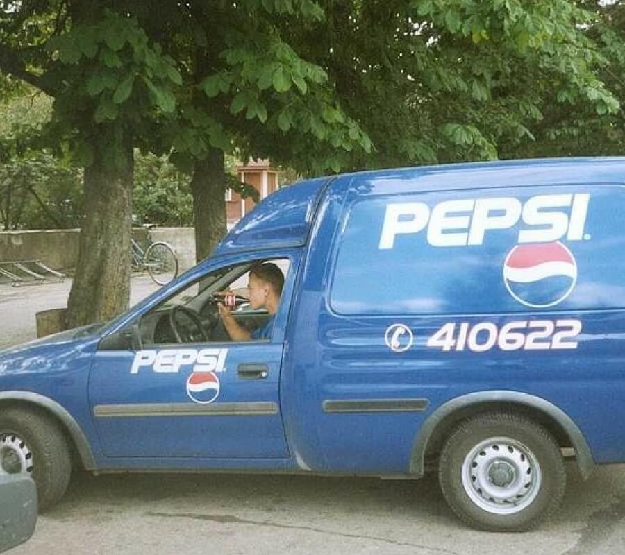 Pepsi guy drinks CocaCola