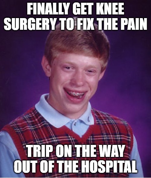 Finally get knee surgery to fix the pain